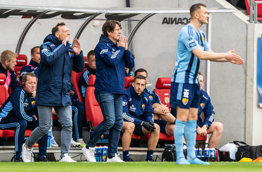 Djurgårdens tränare Kim Bergstrand och tränare Thomas