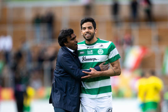 Västerås tränare Kalle Karlsson och Västerås Pedro