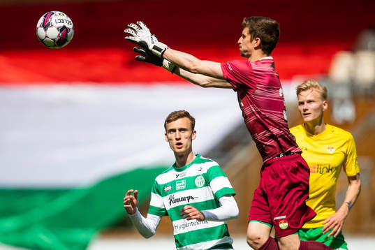 Dalkurds målvakt Bobby Allain och Viktor Granath