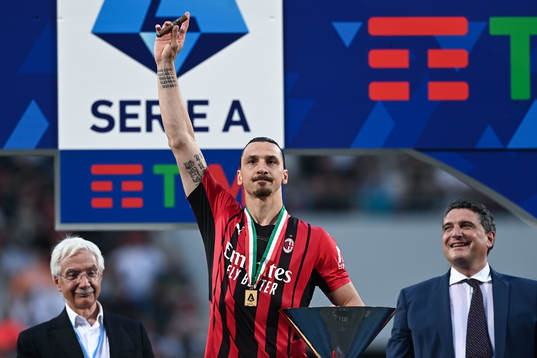 Zlatan Ibrahimovic of Milan celebrates