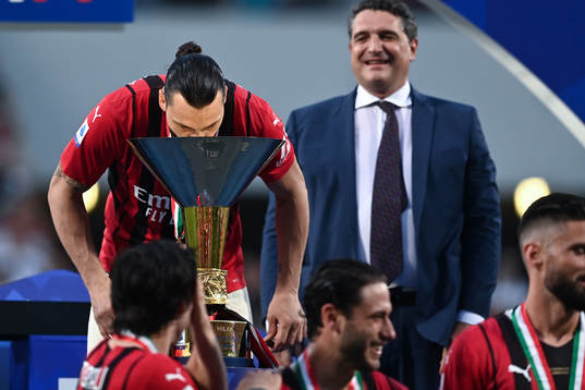 Zlatan Ibrahimovic of Milan celebrates