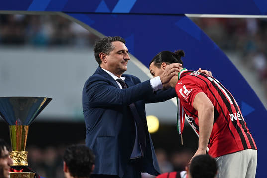 Zlatan Ibrahimovic of Milan celebrates