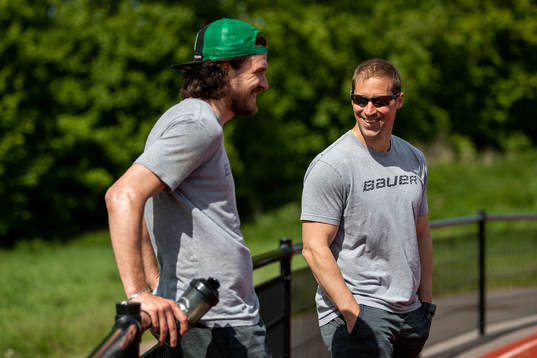 Dennis Everberg och tränare Cam Abbott