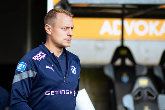 Halmstads Joel Allansson före fotbollsmatchen i Superettan
