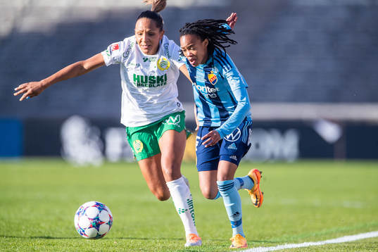 Hammarbys Madelen Janogy och Djurgårdens Linda Maserame