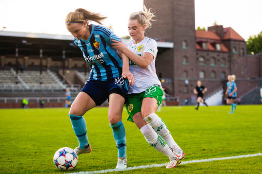 Djurgårdens Kamilla Lilhammer Karlsen och Hammarbys Emma