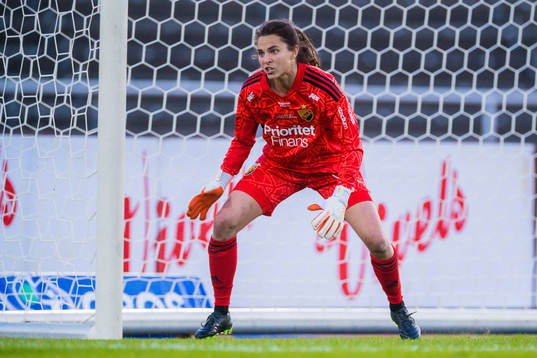 Djurgårdens målvakt Kelsey Daugherty nder fotbollsmatchen