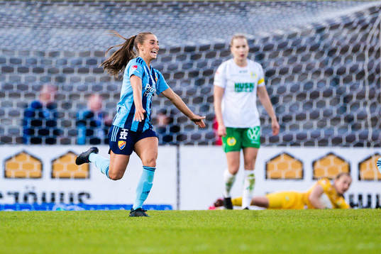 Djurgårdens Tilde Lindwall jublar