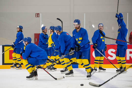 Players of Sweden celebrate