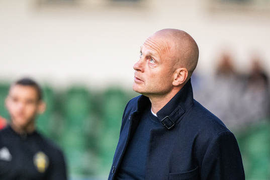 Mjällbys tränare Andreas Brännström deppar