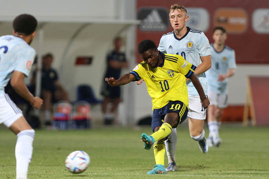 Jardell Kanga of Sweden scores 1-0