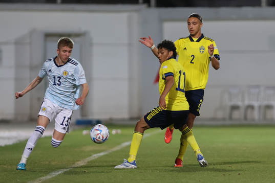 Elison Makolli and Malïk Mokédé of Sweden