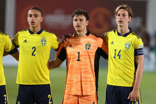 Elison Makolli, goalkeeper Elis Bishesari and Fredrik