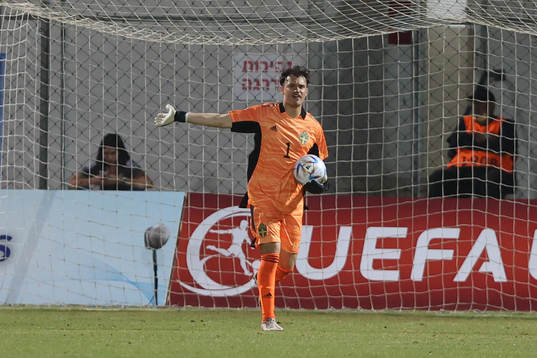 goalkeeper Elis Bishesari of Sweden
