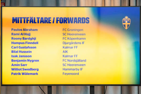 Midfielders and forwards of the Swedish U21 national