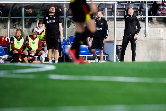Örgrytes tränare Brynjar Gunnarsson  reagerar