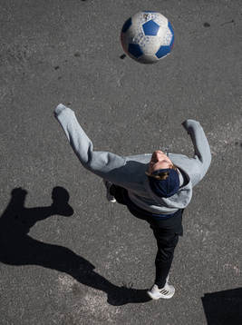 Jonathan Pudas of Sweden play football