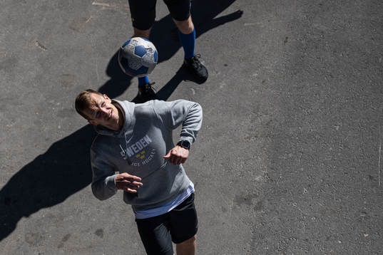 Max Friberg of Sweden play football
