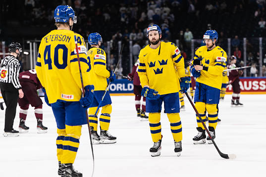 Emil Bemström of Sweden looks dejected