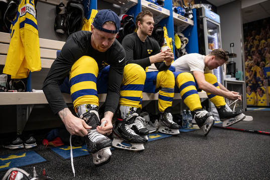 Joakim Nordström, Joel Kellman and Carl Klingberg of Sweden