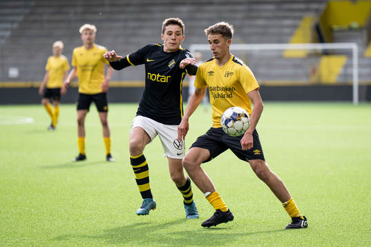 AIKs Linus Järeteg och Elfsborgs Elijas Gunnergård