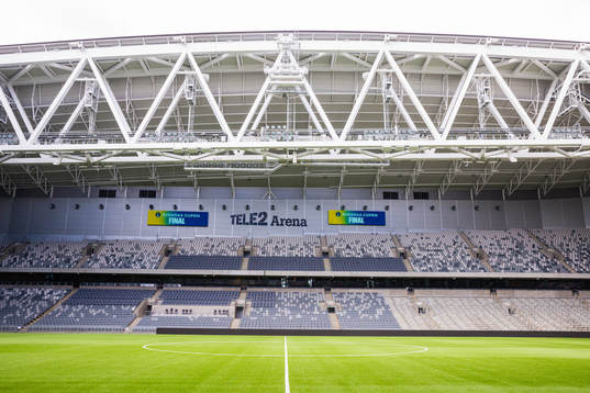 Tele2 Arena innan en träning