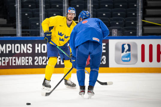 Oliver Ekman Larsson of Sweden at a practice session