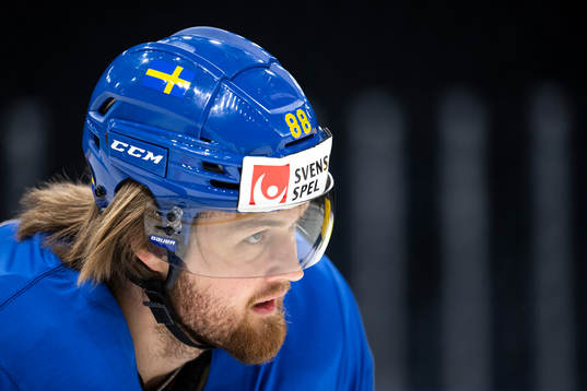 William Nylander of Sweden at a practice session