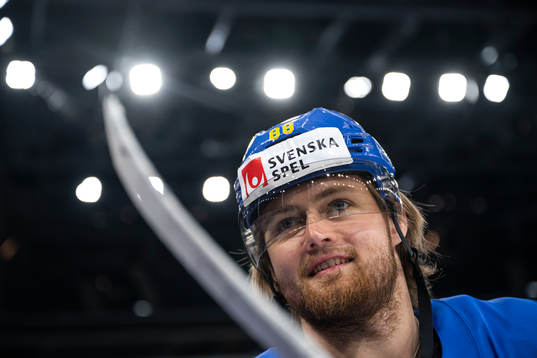 William Nylander  of Sweden at a practice session
