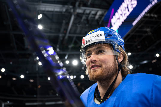 William Nylander of Sweden at a practice session