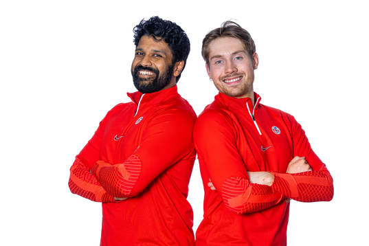Thilip Thangarasa and Johan Færaas of the Norwegian