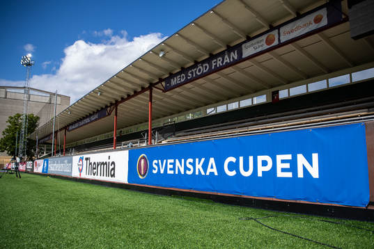 Reklamskylt för Svenska cupen