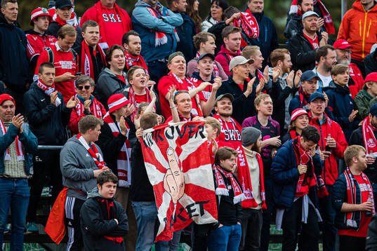 Spectators in the stands