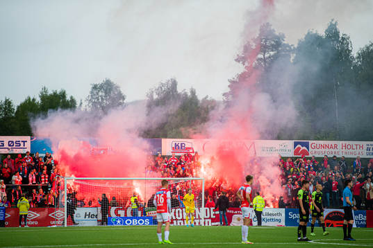 Spectators in the stands celebrates