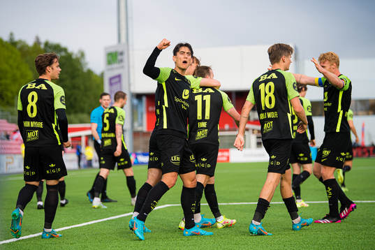 Svenn Crone of Brann celebrates