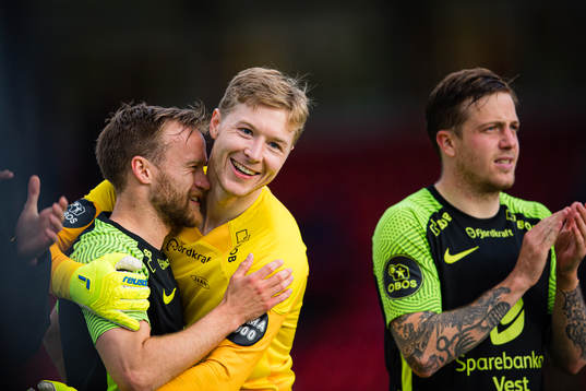 Bård Finne and Mathias Lønne Dyngeland of Brann