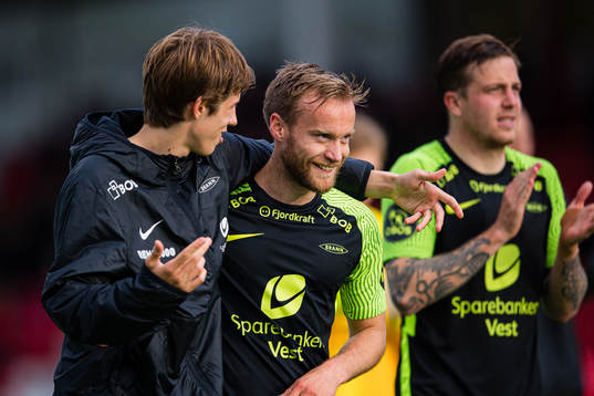 Niklas Jensen Wassberg and Bård Finne of Brann