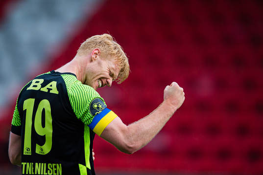 Sivert Heltne Nilsen of Brann celebrates