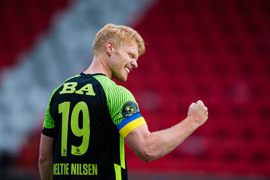 Sivert Heltne Nilsen of Brann celebrates