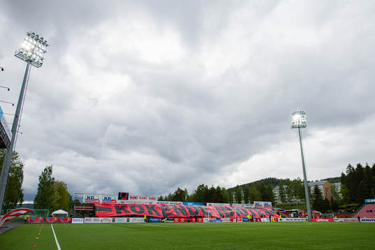 Spectators in the stands