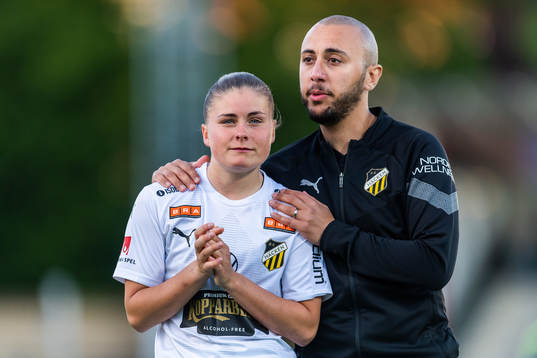 Häckens Hanna Wijk och assisterande tränare Marwan Salman
