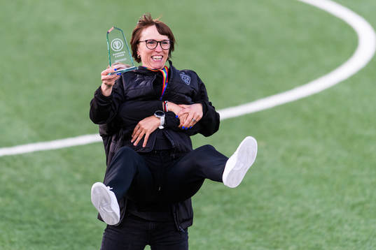 Rosengårds sportchef Therese Sjögran och klubbchef Jenny