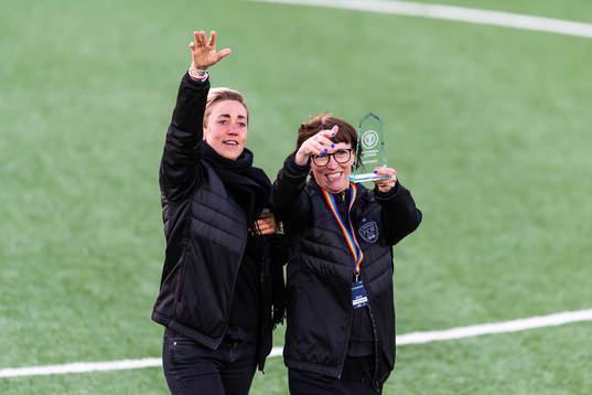 Rosengårds sportchef Therese Sjögran och klubbchef Jenny