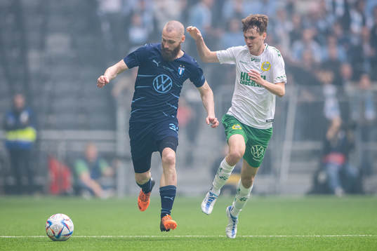 Malmö FFs Jo Inge Berget och Hammarbys Williot Swedberg