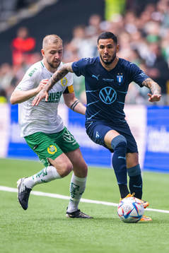Hammarbys Darijan Bojanic och Malmö FFs Sergio Pena