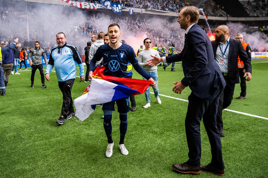 Malmö FFs Veljko Birmancevic jublar