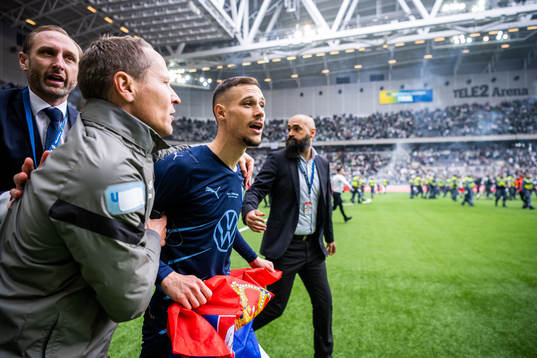 Malmö FFs Veljko Birmancevic jublar
