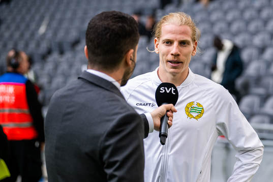 Hammarbys Gustav Ludwigson iuntervjuas
