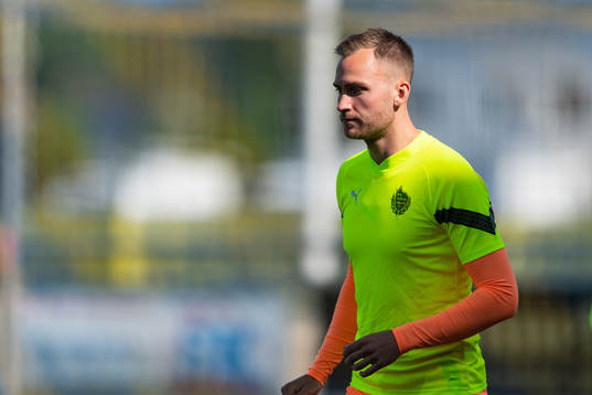 Olympics Filip Bohman före fotbollsmatchen i Ettan södra