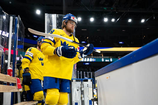 William Nylander of Sweden enter the ice